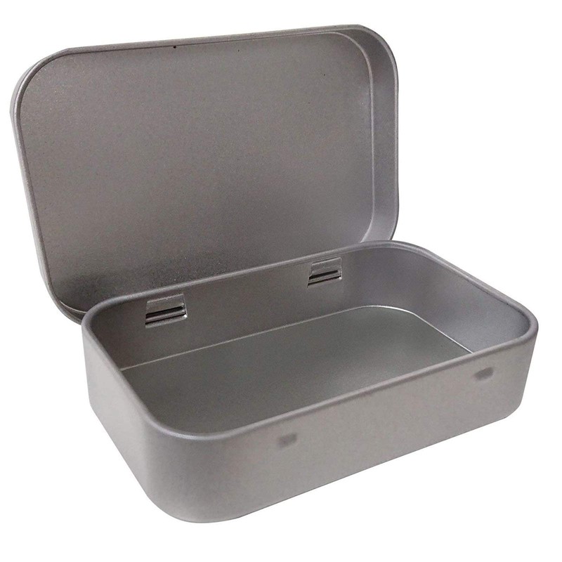 6 Pcs Metal Hinged Tin Box Container Mini Portable Small