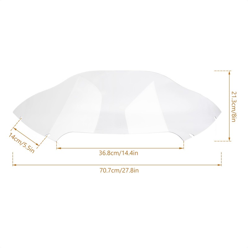Motorcycle Windshield for Harley Touring Road Glide FLTR 2015-2022 (Clear)