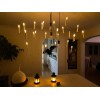 Hanging Floating Candles with Wand Remote and String 12 Pcs