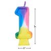 Vibrant Number "1" Rainbow Birthday Candle - 2.75" (1 Pc)