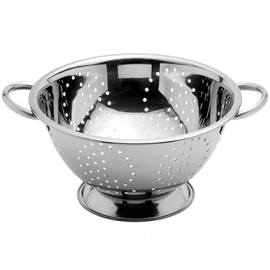 Arga - Nudelsieb - Edelstahl Küchensieb - Abtropfsieb - Sieb mit Schwerlastgriffen und Ringsockel - Ø 28 cm