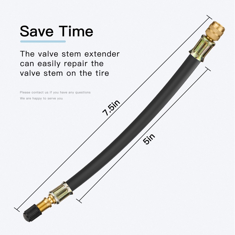 Mellbree 2pcs Valve Stem Extenders, 8.25 Inch Flexible Schrader Tire