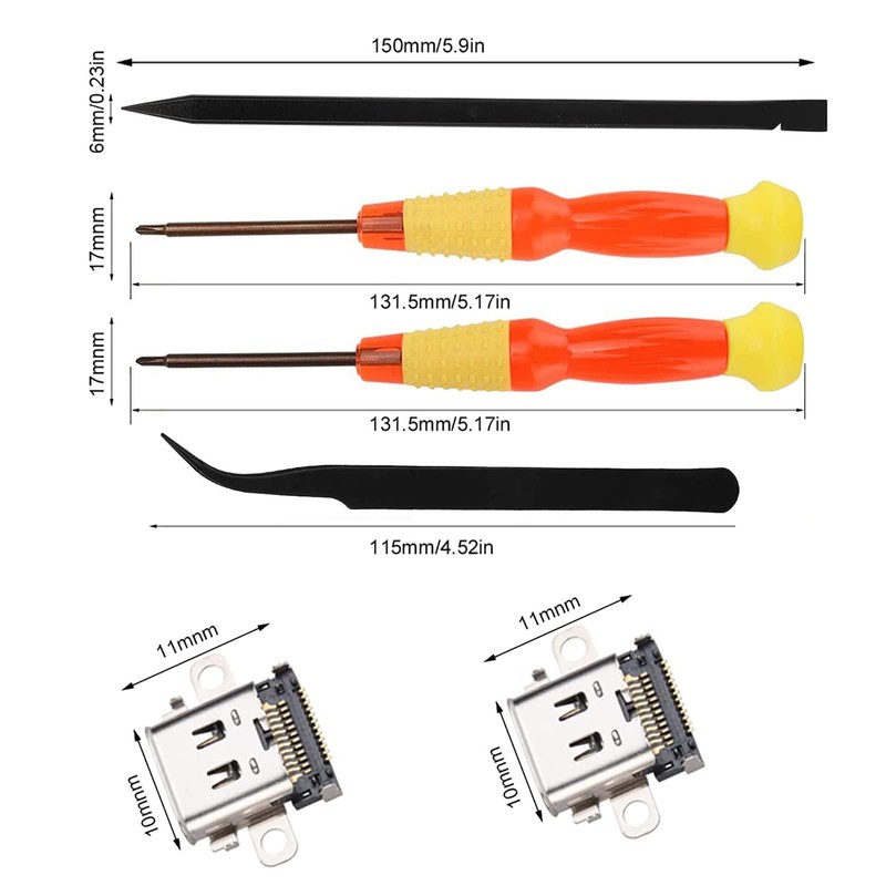 WANGCL 6Pcs Charging Port Replacement Repair Tool Compatible for NS