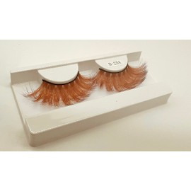 Alluring Synthetick Mink Lashes Reusable Strip False Eyelashes Hand-made Cat-Eye, Fun Color Lashes - ORANGE