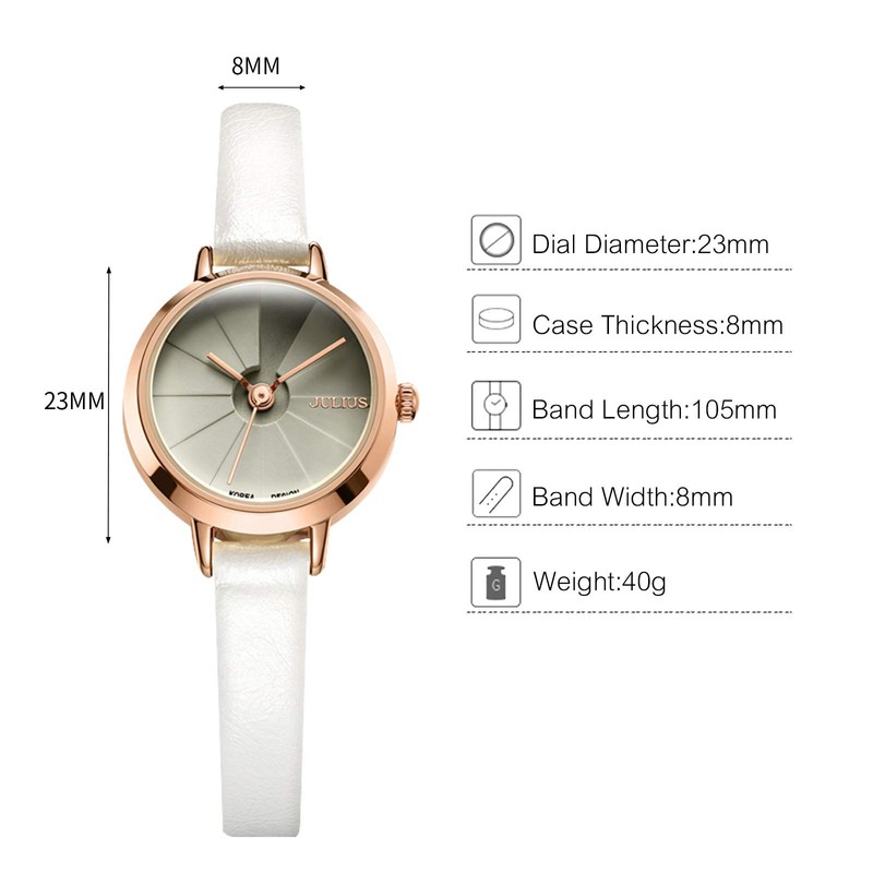 RORIOS Women Watches Waterproof Analogue Quartz Watch with Leather Strap