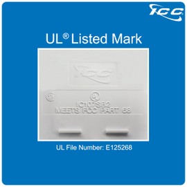 ICC 2 Port Surface Mount Box in White, Works with Slim and Wide Profile Keystone Jacks (Sold Separately), Compact Outlet for Voice and Data Connections, UL Listed TAA Compliant, IC107SB2WH