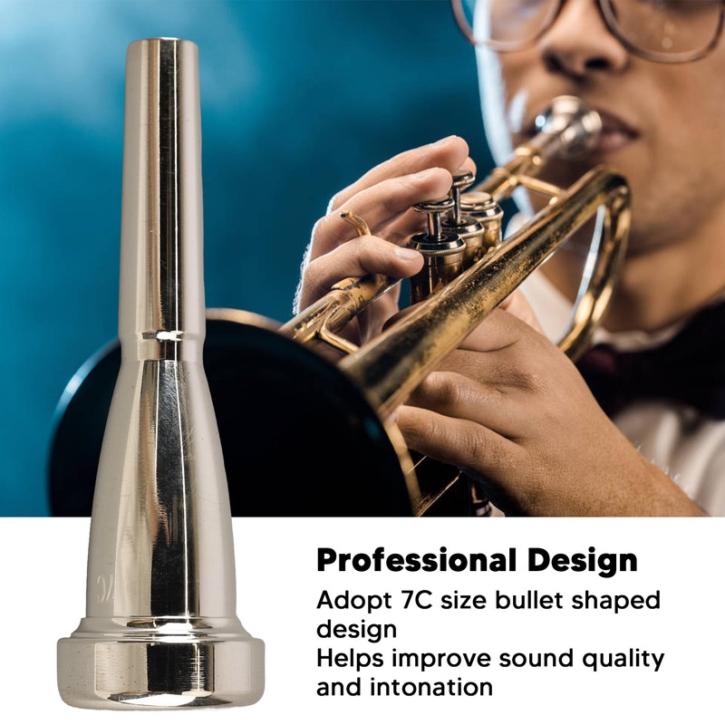 7C Trumpet Mouthpiece Metal Mouthpiece Instrument Accessory for Musical Performance