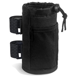 Paifeancodill Water Bottle Holder for Bike Handlebar With Adjustable Shoulder Strap - Bottle Carrier Pouch for Hiking, Camping (Black)