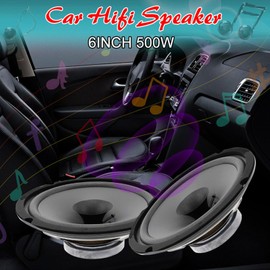 CFTGIW Car Sound Speaker, Durable, Wear-Resistant, High Fidelity Sound, Car Stereo Speaker, Coaxial Car Speaker, Car Stereo Sound System, Car Audio, (6 Inches)