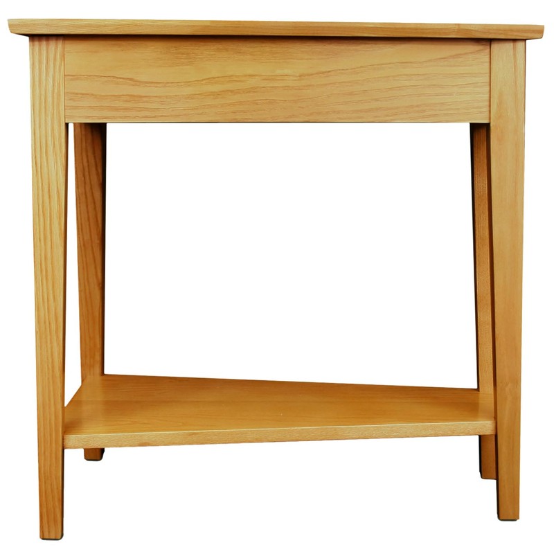 Leick Home 10074-DS Recliner Wedge Side Table with Shelf, Desert