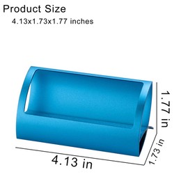Metal Business Card Holder for Desk Modern Aluminum Business Card Display Holder Stand, Desktop Name Card Rack Organizer Desk Accessory for Office Home (Blue)