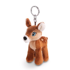 NICI 49200 Reh Keyholder Fawn Mala Magic 10cm Brown-Sustainable Companion Cuddly Animal Pendant Lanyard, Ring & Key Holder