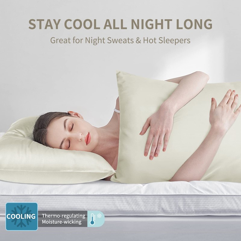 Fittia Cooling Pillow Cases for Hot Sleepers, 100% Rayon Derived