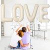 LOVE 40 Inch Cream White Letter Balloons, Large Nude White