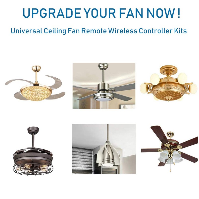 YUKIHALU 3-in-1 Small Size Universal Ceiling Fan Remote Control Kit,