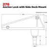 Scotty ,Anchor Lock #276 Side Deck Mount/ #277 Flush Mount