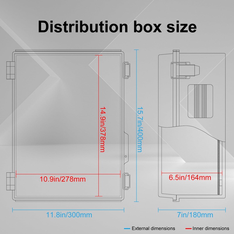 ANIMACYN Electrical Junction Box, Ventilated Design, Cable Grommets, Indoor/Outdoor Use