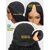 Sunber Curly V Part Human Hair Wigs Upgraded U Part
