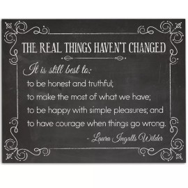 Lone Star Art The Real Things Haven't Changed - Laura Ingalls Wilder 11x14 Unframed Typography