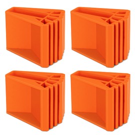 Ladder Feet Pack of 4 Ladder Rubber Feet Non-Slip Ladder Foot Cover Stepladder Replacement Parts for Ladders Telescopic Ladders Herringbone Ladders (Orange)