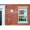 Vents 100 mm White Plastic Gravity Wall Grille with Non-Return