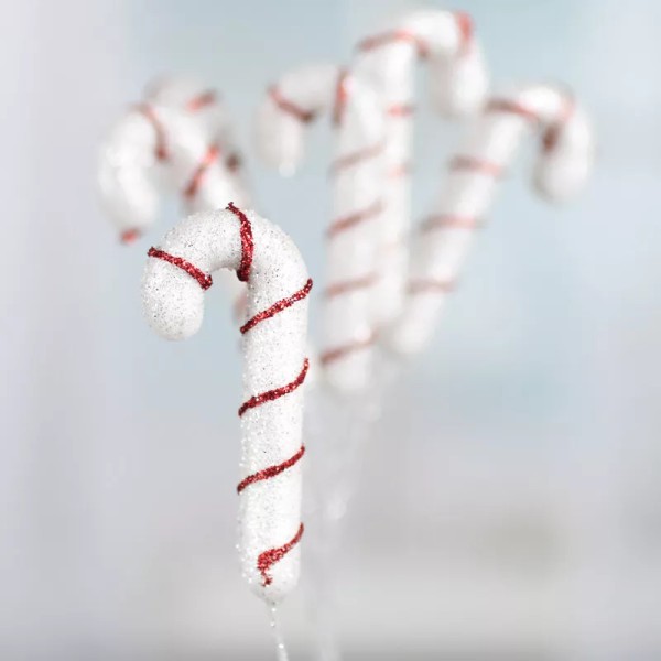 Factory Direct Craft Set of 36 Red and White Sparkling