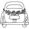 A7 'Wedding Car' Unmounted Rubber Stamp (RS00014036)
