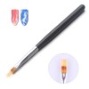 WOKOTO Black Wood Handle Ombre Brush Gel Acrylic Nail Brush