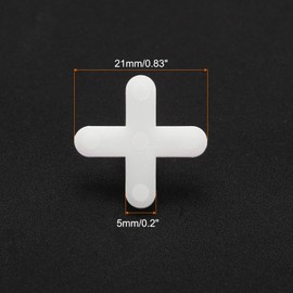 sourcing map 500pcs Tile Spacers 5mm Hard Plastic Cross Tiles Leveler Spacer Installation Ceramic Spacing Clips for Wall Floor