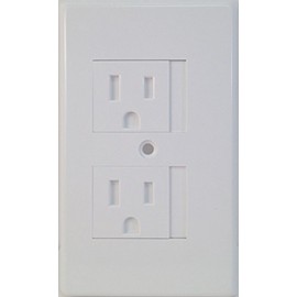 4 Pack Mommy's Helper Safe Plate Sliding Safety Outlet Cover 1 or 2 Screws (Std 4, White)