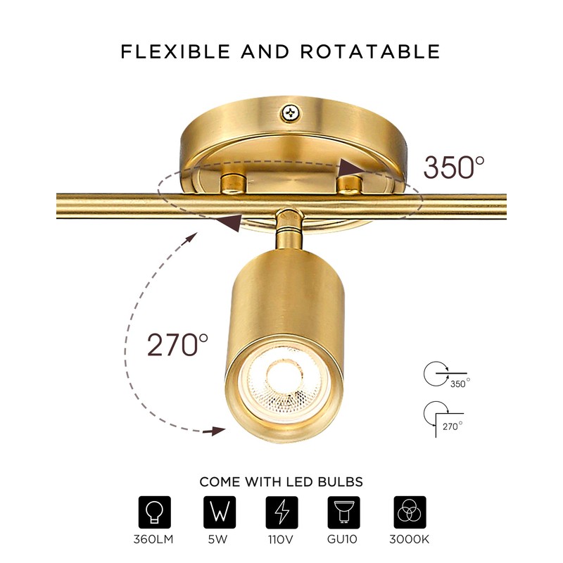 FEMILA 53" Track Lighting Fixtures Ceiling, 3000K LED Track Light