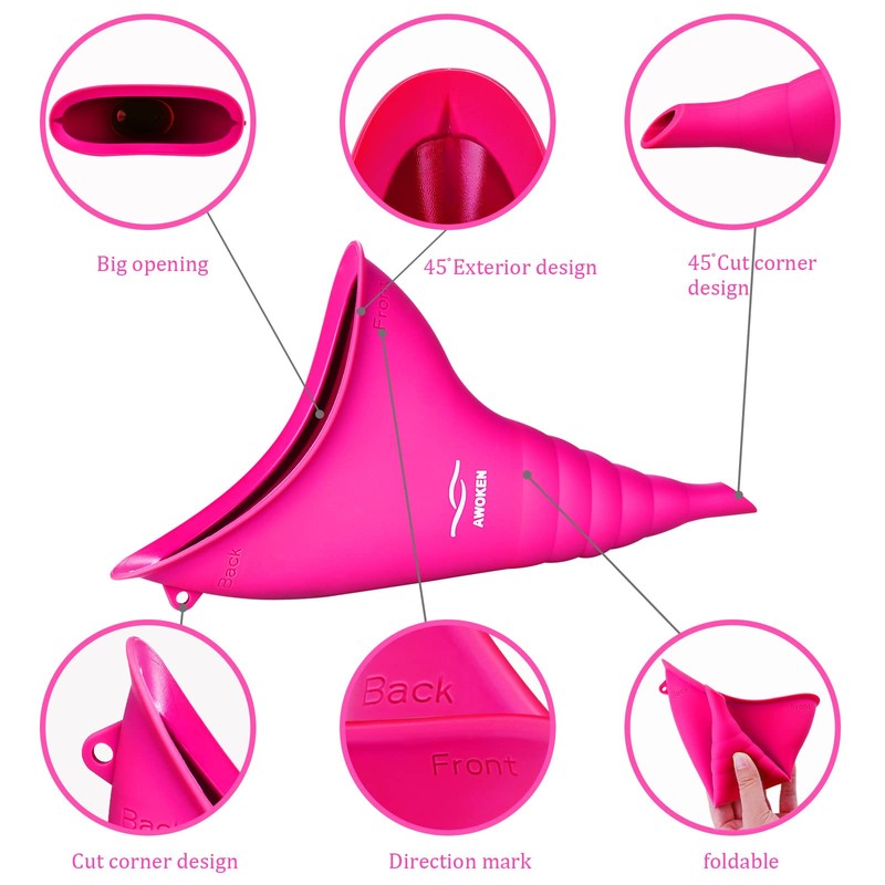 AWOKEN Female Urination Device, Reusable Silicone Female Urinal Women Pee