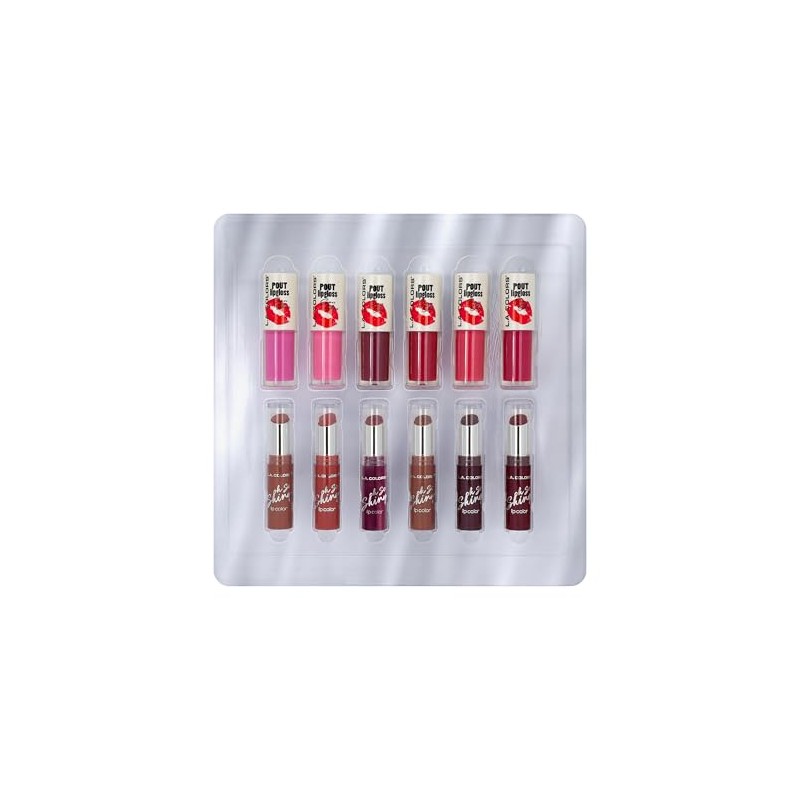L.A. COLORS Set de Labiales Shiny All The Way, 6
