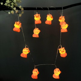 Sezrgiu Cute Pig String Lights for Girls Room Piggy Fairy Lights 5.4 ft 10 LED Pig Theme Decoration Indoor String Lights for Children Bedroom Birthday Theme Party Decoration (USB Powered)