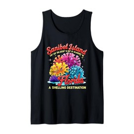 Sanibel Island Florida Shelling Coral Beach Design Tank Top