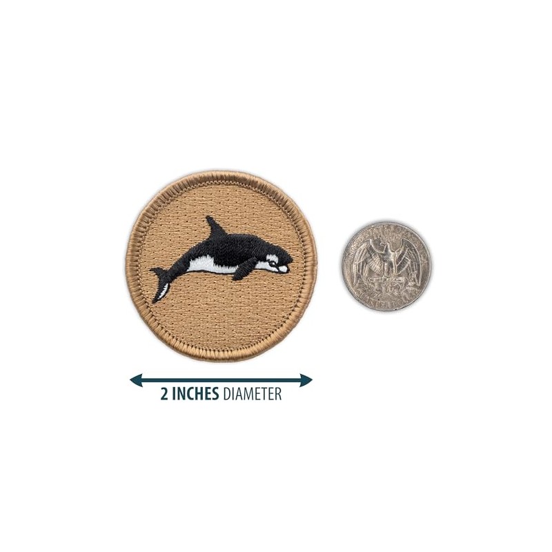 Killer Whale Patrol Patch - 2" Diameter Round Embroidered Patch