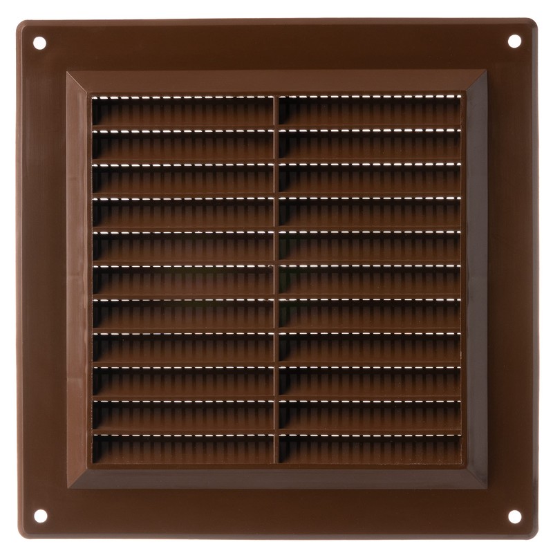 150 x 150 mm Brown Plastic Ventilation Grille – Exhaust