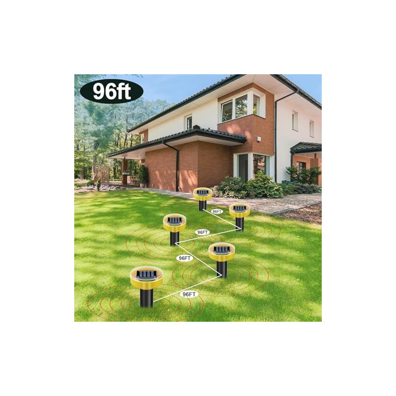 Snake Repellent for Yard 10 Pack, Ultrasonic Mole Repellent,Solar Powered