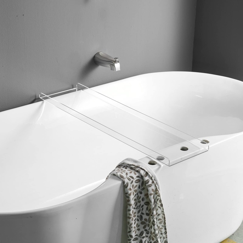 Clear Bathtub Tray Caddy, Bath Tub Rack Shelf, Luxury Bathroom