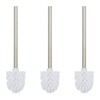 Relaxdays Toilet Brush, Set of 3, Replacement Toilet Brush, Removable