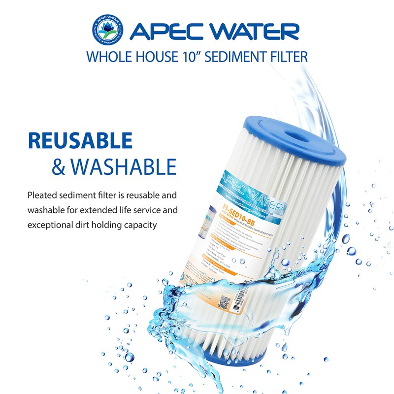 APEC Water Systems CB1-SED10-BB Whole House Sediment Water Filter 10"