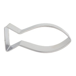 Birkmann 1010723310 Christ Fish Cookie Cutter, 3-Inch, Grey Plastic, 5 x 3 x 2 cm