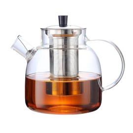 50OZ Glass Teapot With Infuser, Tea Pot for Stove Top, 1500ML Glass Tea Cup With Infuser and Lid, Microwave and Dishwasher Safe