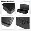 Steel Storage Box with Hinged Lid, Metal Container for Scrapbook