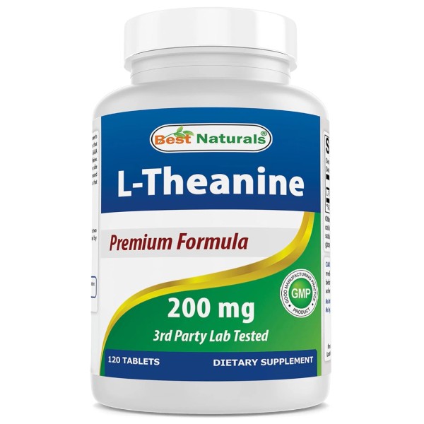 Best Naturals L-Theanine 200Mg per Tablet (400Mg per 2 Tablets)