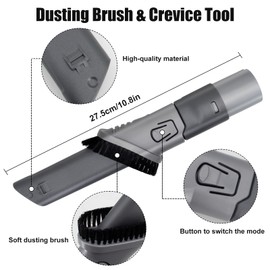 2-in-1 Dusting Brush Crevice Tool Cleaning Attachment For SHARK HV300 NV680 NV600 NV800 UV810 Vacuum Cleaner