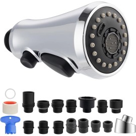 hibbent Pull Down Kitchen Faucet Head Replacement, Standard FaucetSink Spray Nozzle