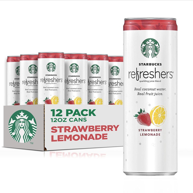 Starbucks, Refreshers with Coconut Water, Strawberry Lemonade, 12 fl Oz.