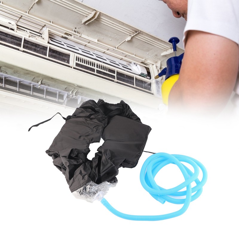 Wall Mounted Air Conditioning Cleaning Cover Bag with Drain Pipe