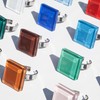 ALEXASCHA® Square Statement Glass Ring • Adjustable Stainless Steel Ring